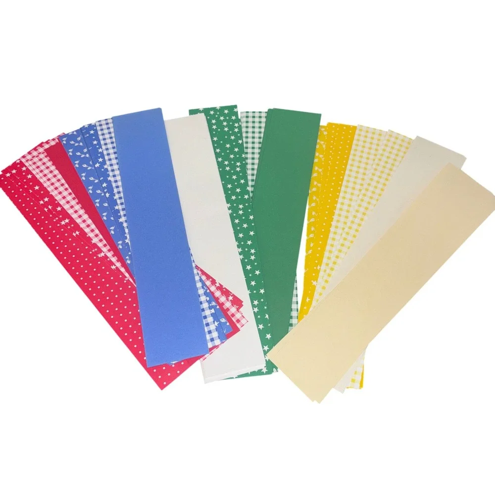 Assorted Paper Strips | 11x2.5‎ | Patterns | Junk Journal | Craft Lot